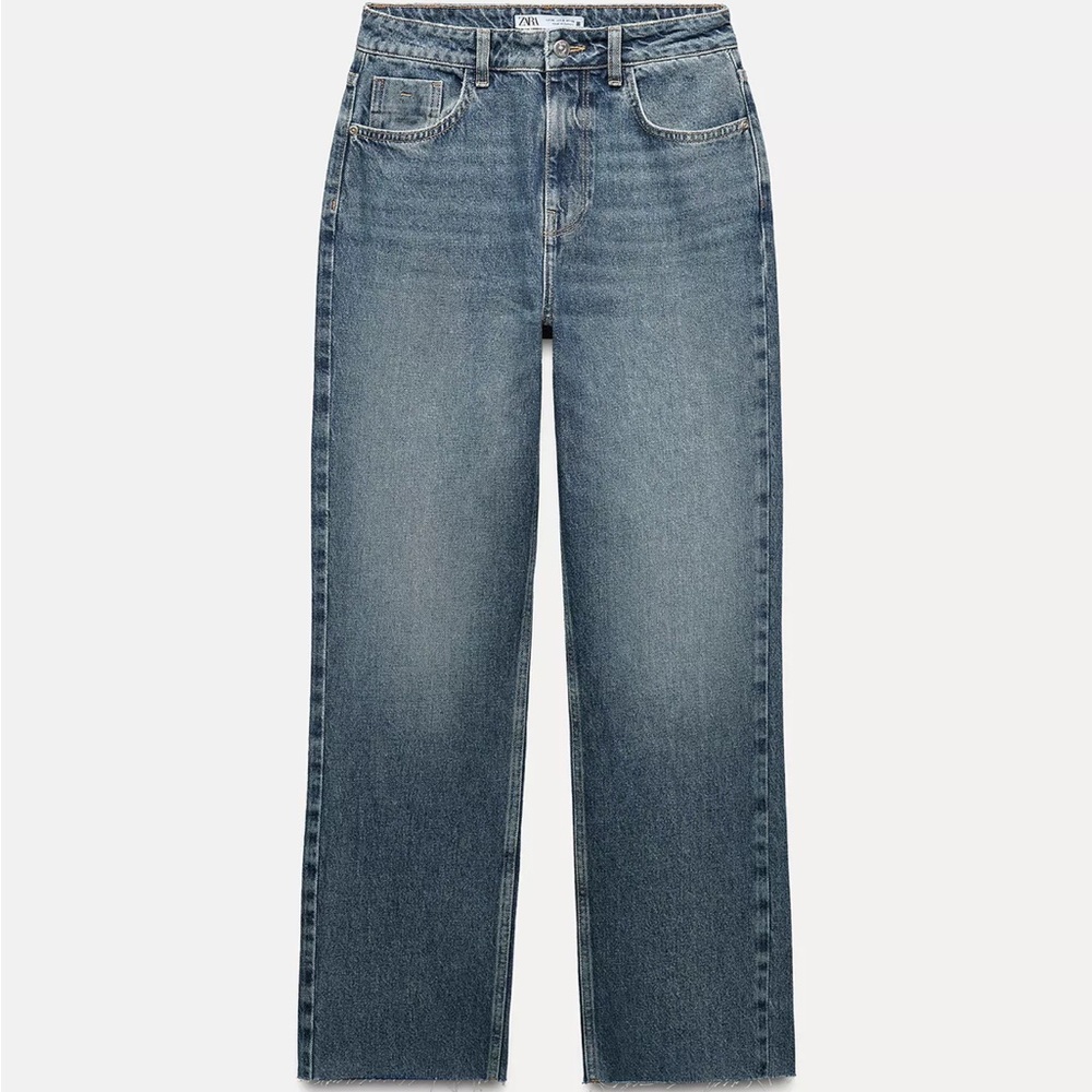 ZARA straight cut high waist jean